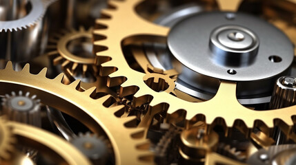 A close up of gears with one being cogs.generative ai