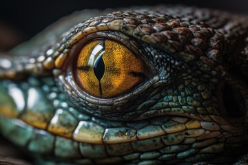 Fototapeta premium close up of a reptile eye