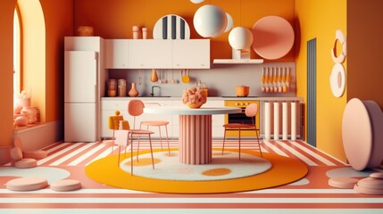 modern kitchen interior, ai generative