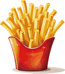 cartoon french fries illustration
