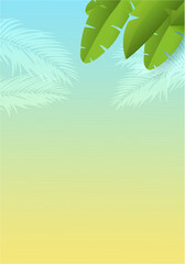 Summer vector design Poster. Summer element for colorful tropical season holiday decoration. Vector illustration.