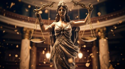 Broken Scales of Justice: Symbol of Legal System Failure - obrazy, fototapety, plakaty