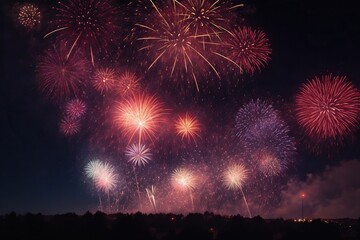 Fireworks in the sky