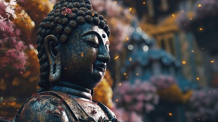 Obraz premium mindfulness details hyper resolution Buddha