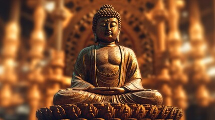 Fototapeta premium mindfulness details hyper resolution Buddha
