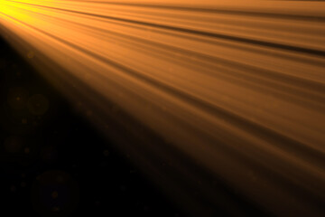 Natural, Sun flare on the black background