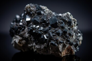crystals on black background