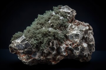 mineral stone on a black background
