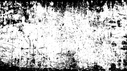 Grunge black texture. Dark grainy texture on white background. Dust overlay textured. Grain noise particles. Rusted white effect. Design elements. Vector illustration, EPS 10.