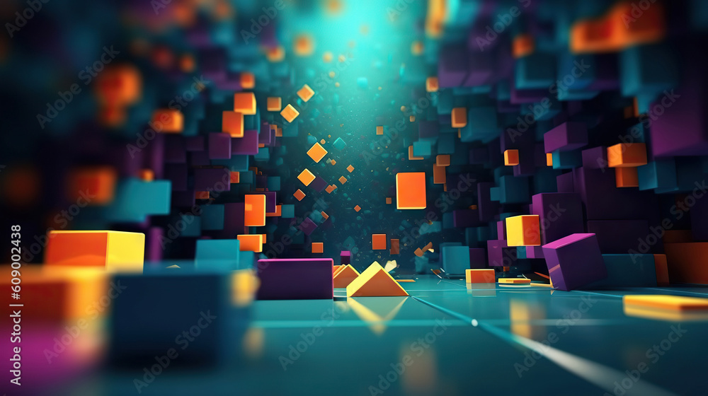 Poster modern digital abstract 3d background. can be used in the description of network abilities, technolo