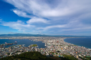 9月の空、函館山山頂から