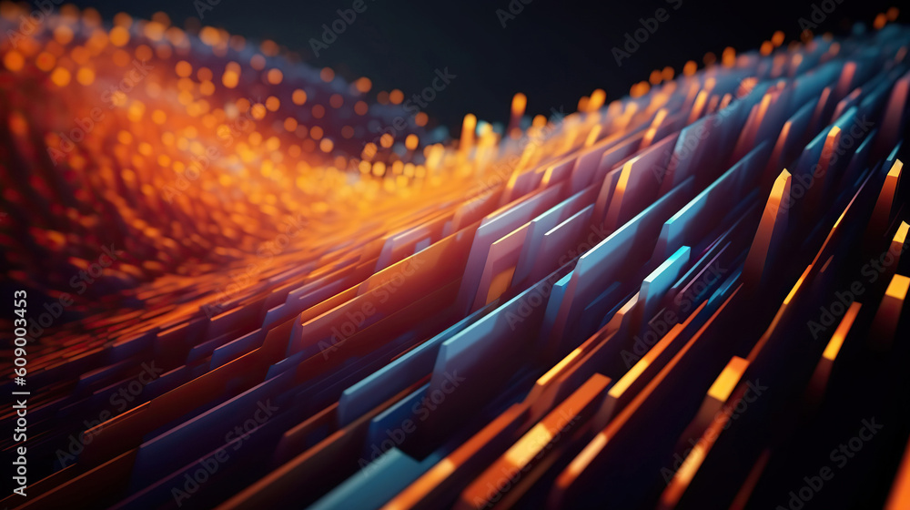 Poster modern digital abstract 3d background. can be used in the description of network abilities, technolo