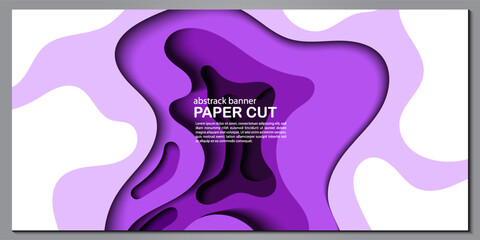 Modern abstract paper cut out background for website, banner, wallpaper, brochure, poster.