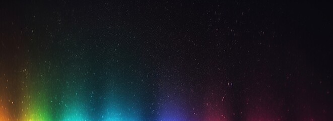 Fototapeta premium Warm sun rays light on black background. Overlay Texture with flare effect. Special lens flash with sparkle. Abstract magic banner Generative AI