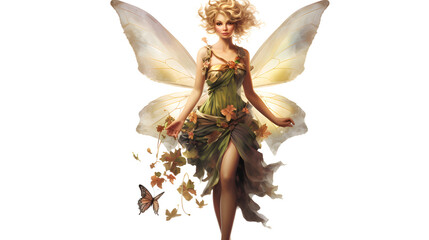 Enchanting Fairy Illustration on Transparent Background