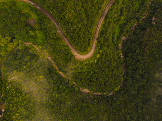 beautifull aerial view  with clouds, fogs and smokes