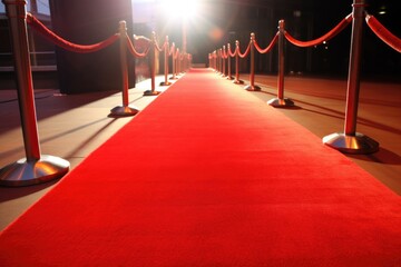 red carpet roll out for celebrity premiere, created with generative ai