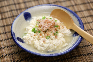 Yushi tofu (Okinawa local cuisine in Japan), a Japanese healthy soybean dish