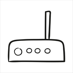 Obraz premium Modem. Hand drawn vector illustration