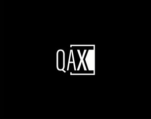QAX Logo and Graphics Design, Modern and Sleek Vector Art and Icons isolated on black background