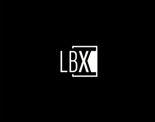 LBX Logo and Graphics Design, Modern and Sleek Vector Art and Icons isolated on black background