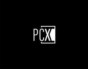 PCX Logo and Graphics Design, Modern and Sleek Vector Art and Icons isolated on black background