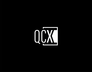 QCX Logo and Graphics Design, Modern and Sleek Vector Art and Icons isolated on black background