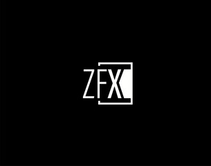 ZFX Logo and Graphics Design, Modern and Sleek Vector Art and Icons isolated on black background