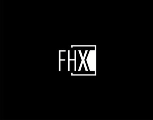 Obraz premium FHX Logo and Graphics Design, Modern and Sleek Vector Art and Icons isolated on black background