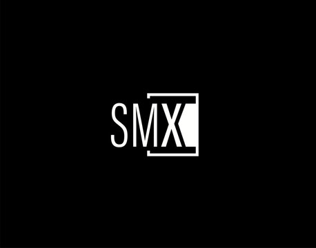 SMX Logo and Graphics Design, Modern and Sleek Vector Art and Icons isolated on black background
