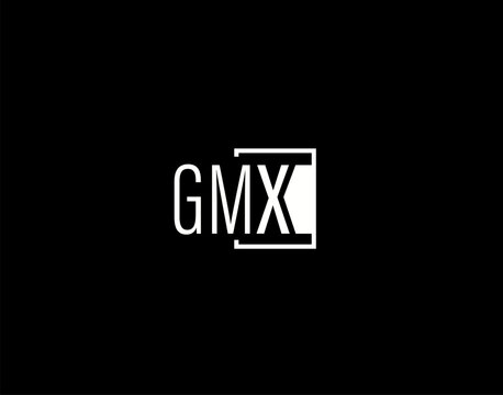 GMX Logo and Graphics Design, Modern and Sleek Vector Art and Icons isolated on black background