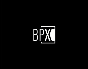 Fototapeta premium BPX Logo and Graphics Design, Modern and Sleek Vector Art and Icons isolated on black background