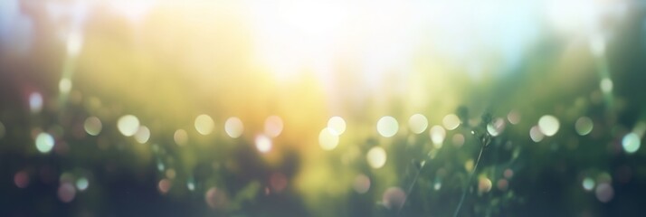 World environment day concept: Blurred nature abstract bokeh background, Generative AI