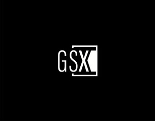 GSX Logo and Graphics Design, Modern and Sleek Vector Art and Icons isolated on black background