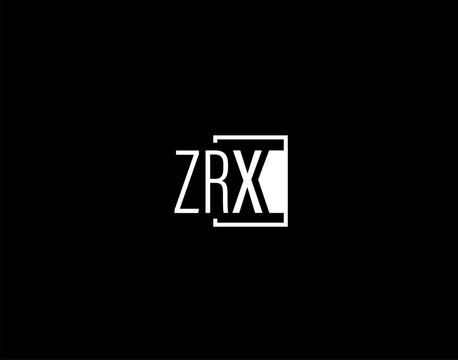 ZRX Logo and Graphics Design, Modern and Sleek Vector Art and Icons isolated on black background