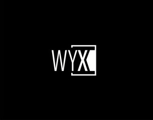 WYX Logo and Graphics Design, Modern and Sleek Vector Art and Icons isolated on black background
