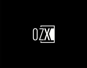 OZX Logo and Graphics Design, Modern and Sleek Vector Art and Icons isolated on black background