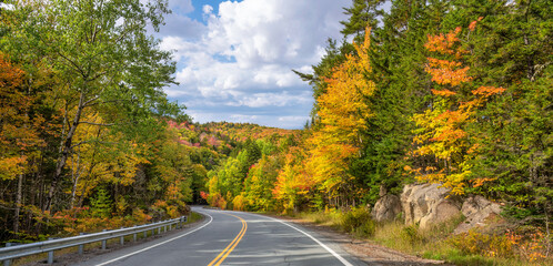 Autumn colors at Dixville Notch Sate Park - New Hampshire - Scenic Drive