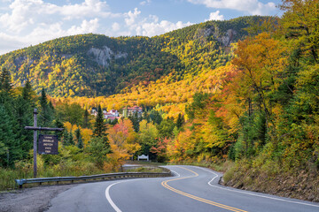 Autumn colors at Dixville Notch Sate Park - New Hampshire - Scenic Drive - The Balsams resort