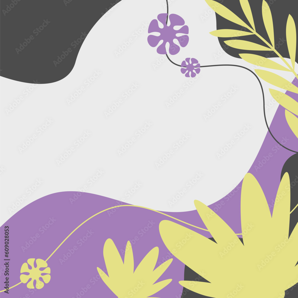 Poster abstract shape spring background, with empty space for text. template for banner, poster, social med