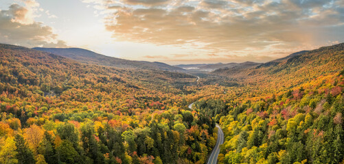 Sunrise at Dixville Notch State Park in Autumn - New Hampshire  