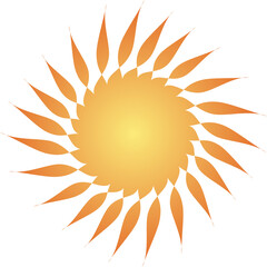 strahlendes Sonnen Symbol für den Festival Sommer