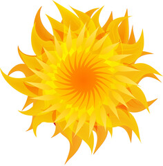 Naklejka na ściany i meble flammendes Sonnen Symbol für den Festival Sommer