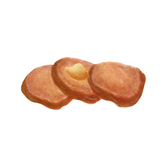 sliced bread isolated on white