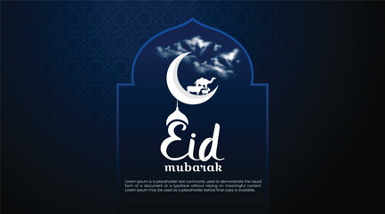 Eid Mubarak Creative. Eid Mubarak English, Hindi, Turkish Typography. Eid Festival, Muslim Religious holiday. Creative idea and Concept Design.