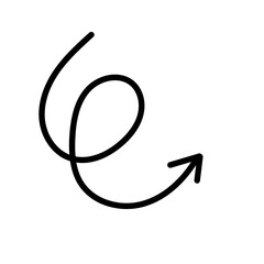 Abstract Arrow Line Doodle