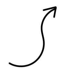 Abstract Arrow Line Doodle