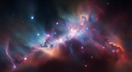 CG graphic of nebula in space.