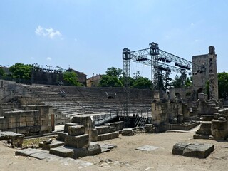 Arles, May 2023 : Visit the beautiful city of Arles en Provence - Historical city with its arena...