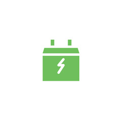 Battery Car Power Solid Icon